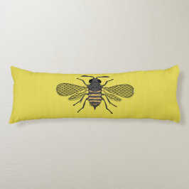 Geel bee Decor  Honeybee Grafisch Polkadot Lichaamskussen