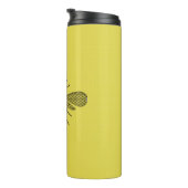 Geel bee Decor  Honeybee Grafisch Polkadot Thermosbeker (Geroteerd rechts)