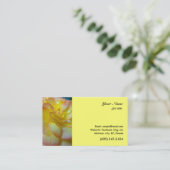  geel Begonia bloem Visitekaartje (Staand voorkant)