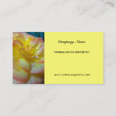  geel Begonia bloem Visitekaartje (Achterkant)