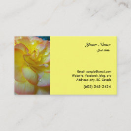  geel Begonia bloem Visitekaartje