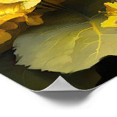Geel Begonias Bloemenkunst Print Poster (Hoek)