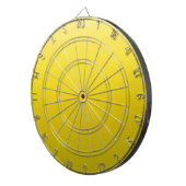 Geel behang Beige achtergrond Dartbord (Voorkant Rechts)