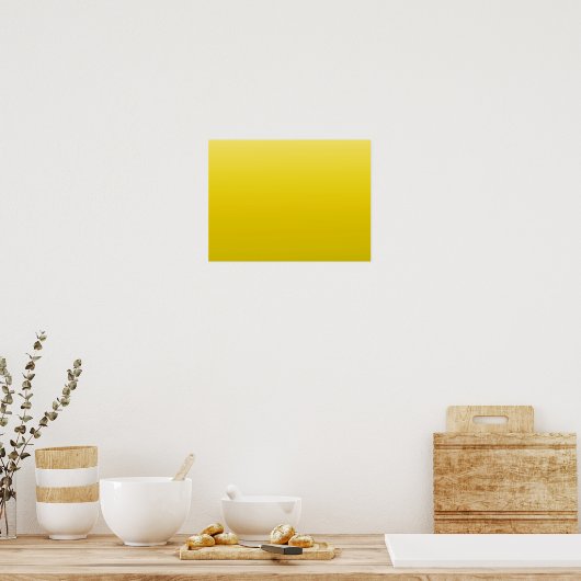 Geel Behangpatroon Achtergrond Poster (Keuken)