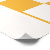 Geel beige ongedateerd geruite januari kalender poster (Hoek)