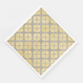 Geel beige, Taupe Mid Century Modern Pattern Servet (Hoek)