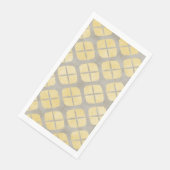 Geel beige, Taupe Mid Century Modern Pattern Servet (Hoek)