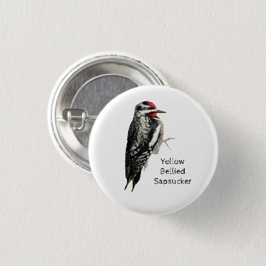 Geel-Bellied Sapsucker Ronde Button 3,2 Cm (Voorkant /achterkant)