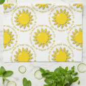 Geel ben je mijn Sunshine Kitchen Towel. Theedoek (Gevouwen)