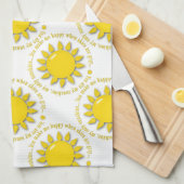 Geel ben je mijn Sunshine Kitchen Towel. Theedoek (Quarter Fold)