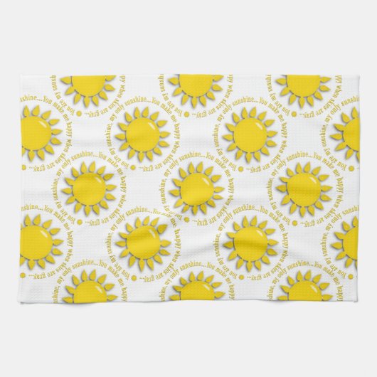 Geel ben je mijn Sunshine Kitchen Towel. Theedoek (Horizontaal)