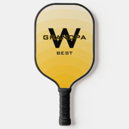 Geel Beste Opa Monogramed Pickleball Paddle