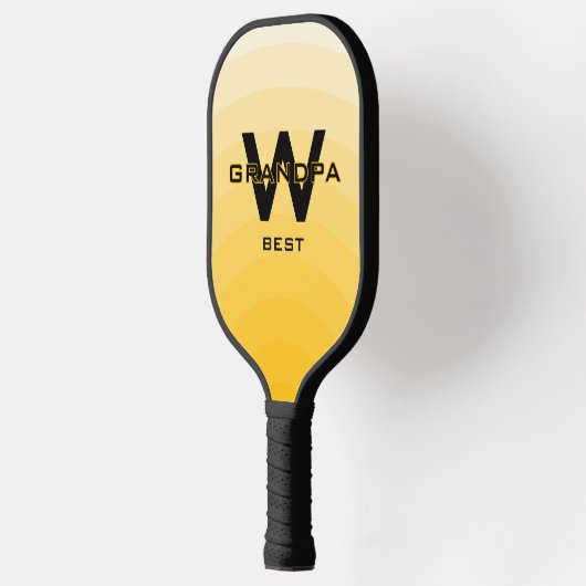 Geel Beste Opa Monogramed Pickleball Paddle (Links)