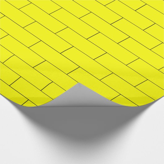 Geel betegelpatroon ompakken papier (Hoek)