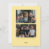 Geel Beter Laat dan Nooit Nieuwjaarskaart Feestdagenkaart (Achterkant)