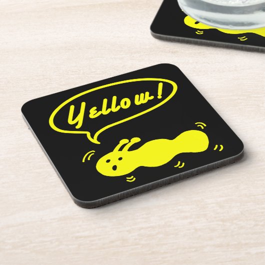 Geel! Beverage Coaster Bier Onderzetter (Linkerzijde)