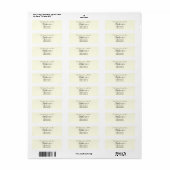 Geel Bewaar De Datum Aangepaste Naam Retouradres Etiket (Full Sheet)
