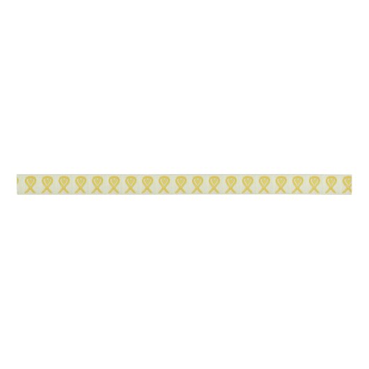 Geel bewustzijn Harart Gepersonaliseerd Art Ribbon Grosgrain Lint (Voorkant)
