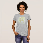 Geel bewustzijn Ribbon Angel - aangepaste T-Shirt (Voorkant volledig)