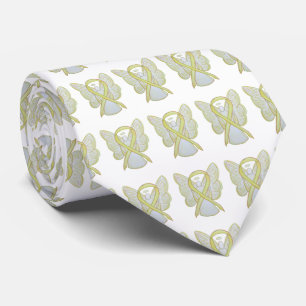 Geel bewustzijn Ribbon Angel Custom Apparel Stropd Stropdas