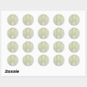 Geel bewustzijn Ribbon Angel Decale Stickers (Vel)