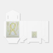 Geel bewustzijn Ribbon Angel Party Favor Boxes Bedankdoosjes (Uitgevouwen)