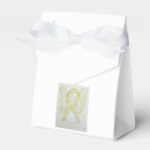 Geel bewustzijn Ribbon Angel Party Favor Boxes Bedankdoosjes (Voorkant Zijde)