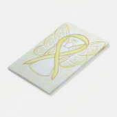 Geel bewustzijn Ribbon Angel Sticky Post ItNotes Post-it® Notes (Schuin)