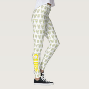 Geel bewustzijn Ribbon Hope Cure Custom Leggings
