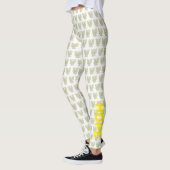 Geel bewustzijn Ribbon Hope Cure Custom Leggings (Links)