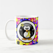Geel bewustzijn Ribbon Penguin Koffiemok (Links)