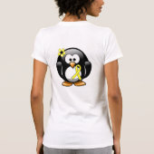 Geel bewustzijn Ribbon Penguin T-shirt (Achterkant)