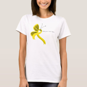 Geel Bewustzijnslint Vlinder T-shirt