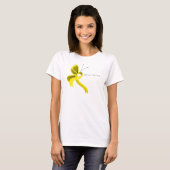 Geel Bewustzijnslint Vlinder T-shirt (Voorkant volledig)