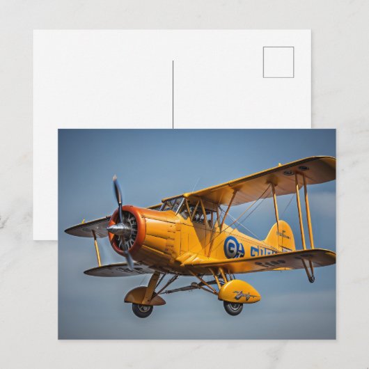 Geel bi-vlak briefkaart (Voorkant / Achterkant)