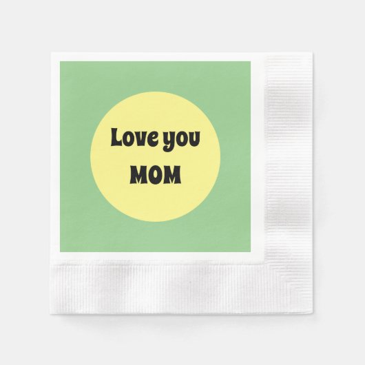 Geel Big Dot Paper Onderzetter Servet (Voorkant)