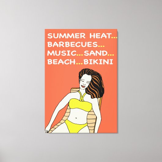 Geel Bikini - Canvas Art (Voorkant)