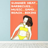 Geel Bikini - Canvas Art (Insitu (Houten vloer))