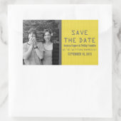 Geel Binaire Code Foto Save the Date Stickers (Tas)