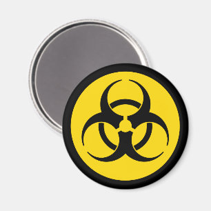 Geel biohazard Magnet