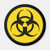 Geel biohazard Magnet (Voorkant)