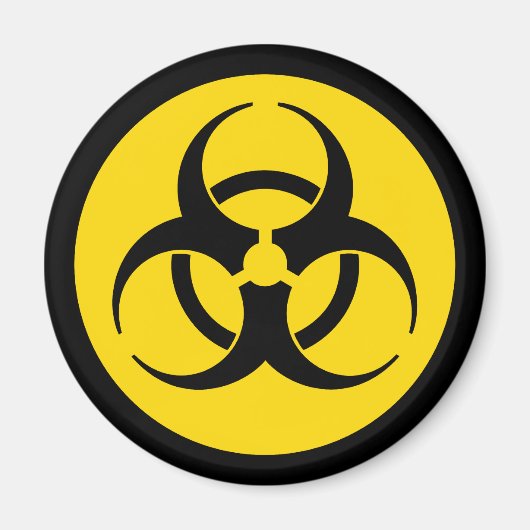 Geel biohazard Magnet (Voorkant)