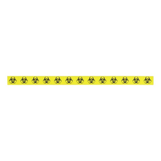 Geel BioHazard-symbool Grosgrain Lint (Voorkant)