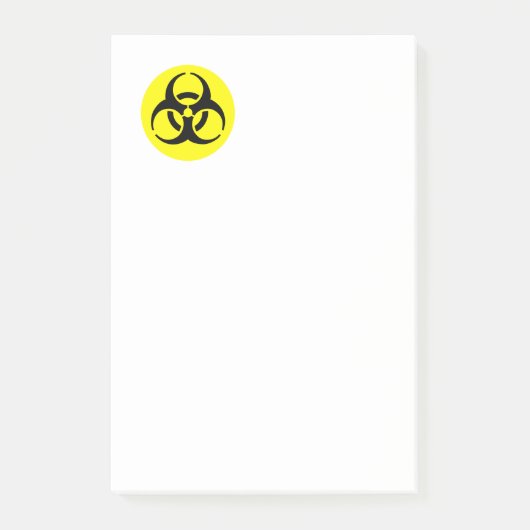 Geel BioHazard-symbool Post-it® Notes (Voorkant)