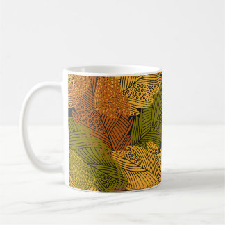  geel: bladdonkere elegantie. koffiemok