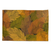  geel: bladdonkere elegantie. kussensloop (Achterkant)