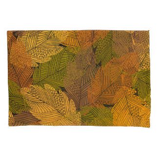  geel: bladdonkere elegantie. kussensloop