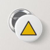 Geel blanco teken ronde button 5,7 cm (Voorkant /achterkant)