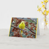 Geel blanco vogel Wenskaart Kaart (Gele Bloem)