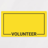 Geel blanco vrijwilliger labels (Design 2)